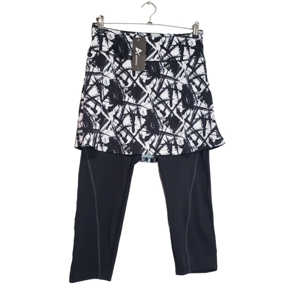 ANIVIVO Skirted Leggings Size Large